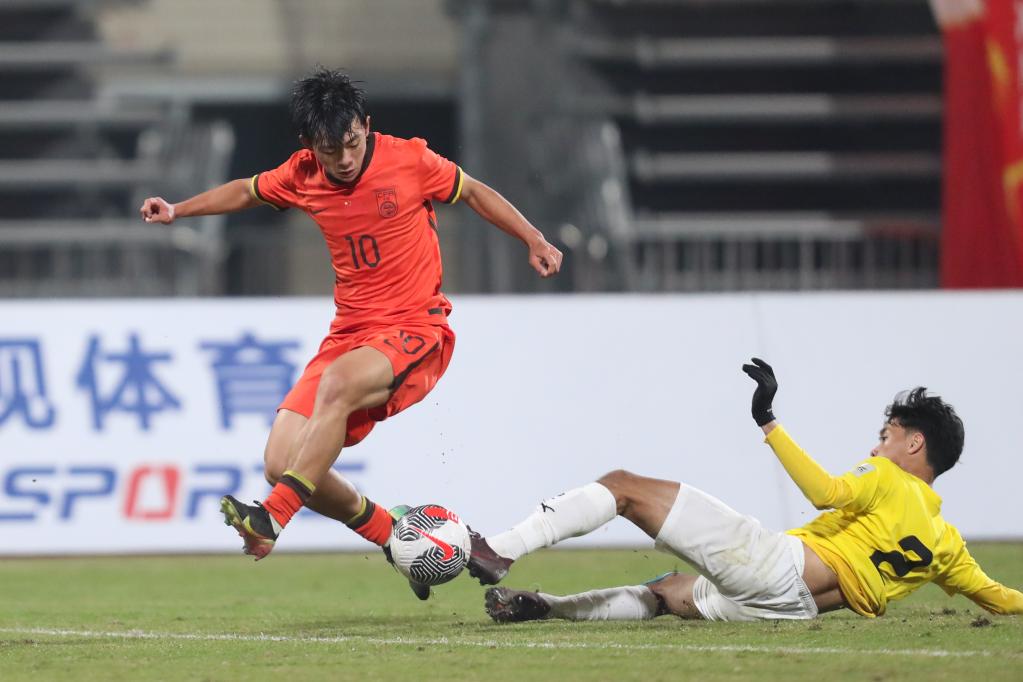 U17亚洲杯预选赛中国队12:0大胜文莱队
