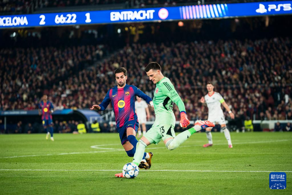 欧冠：巴塞罗那胜法兰克福