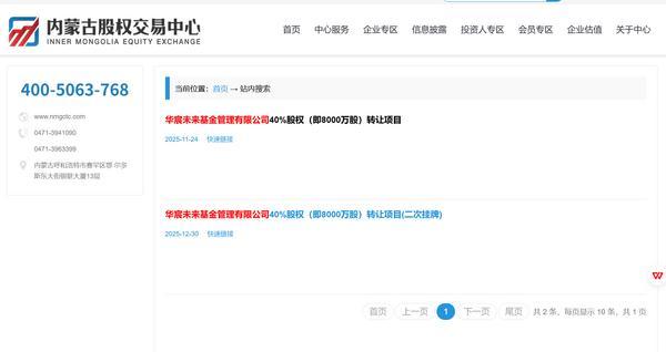 
西安唐都医院黄牛号贩子票贩子代网上预约代挂号电话华宸信托再次挂牌转让华宸未来基金40%股权 挂牌价为480万元