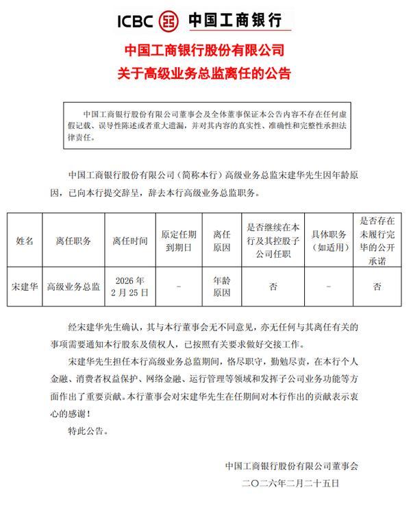 
上海肺科医院黄牛号贩子票贩子代网上预约代挂号电话工商银行：宋建华辞任高级业务总监