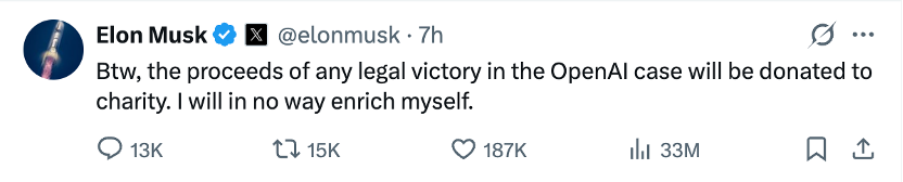 
上海瑞金医院黄牛号贩子票贩子代网上预约代挂号电话马斯克：如果告赢OpenAI，上千亿美元收益全部捐给慈善机构