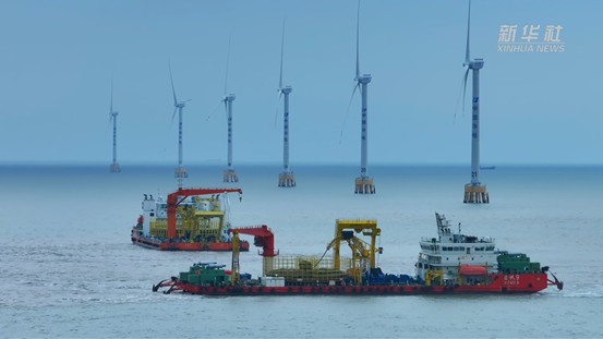 浙江海洋输电全产业链智慧母港在舟山启动海域桩基施工