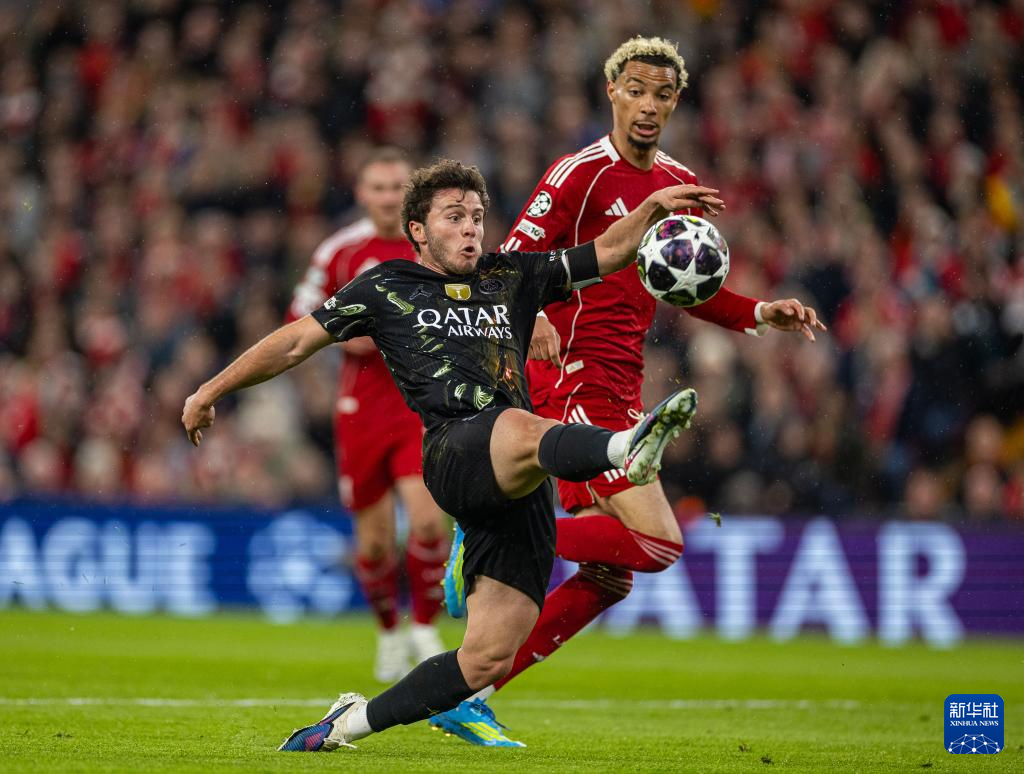 欧冠：巴黎圣日耳曼胜利物浦 晋级四强