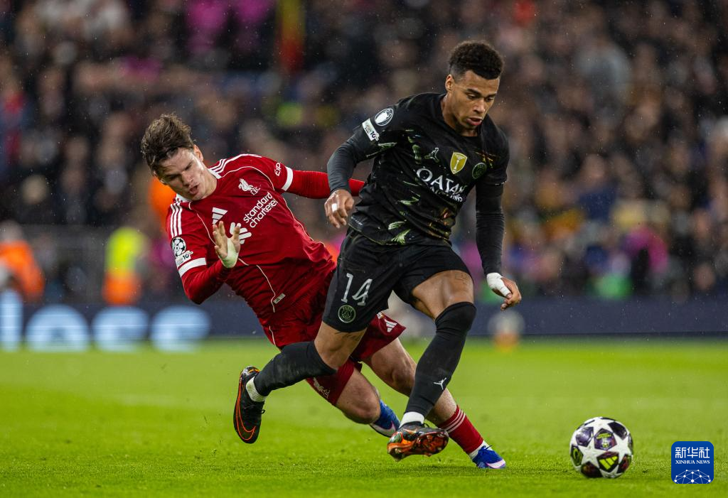 欧冠：巴黎圣日耳曼胜利物浦 晋级四强