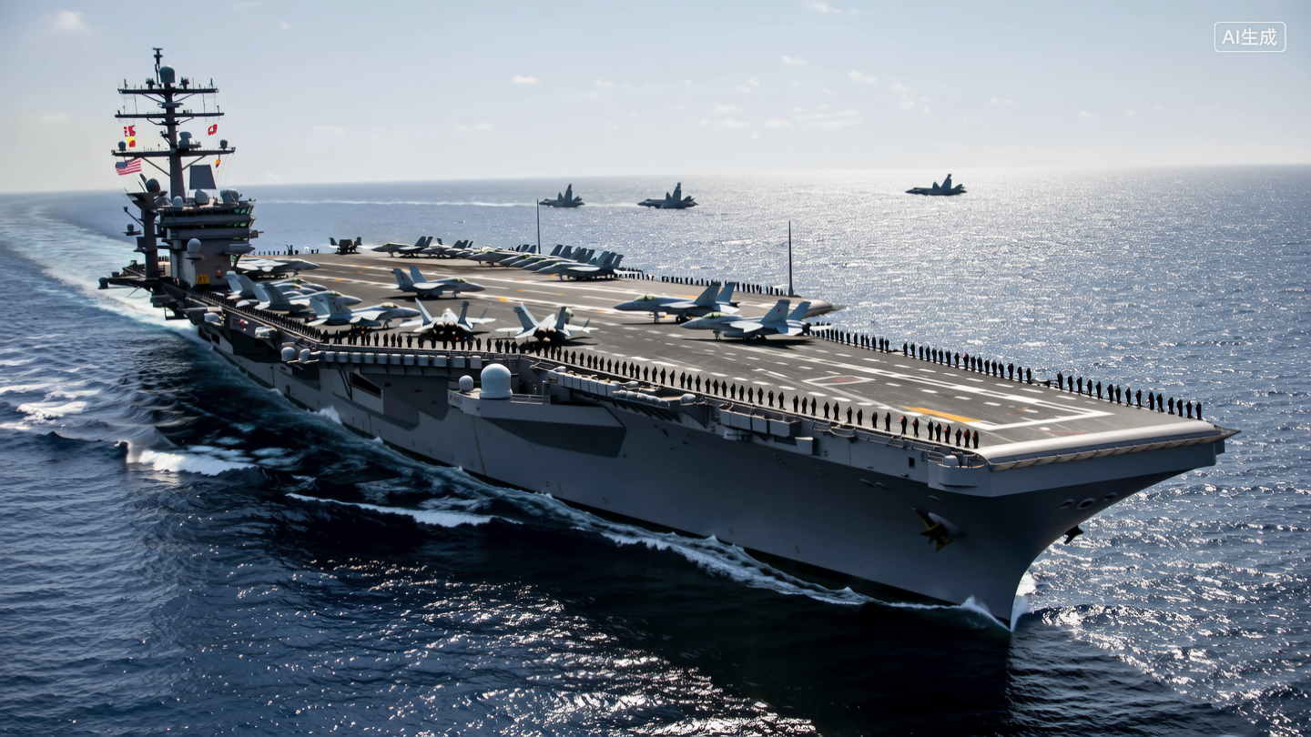 美军“艾森豪威尔”号航母发生火灾