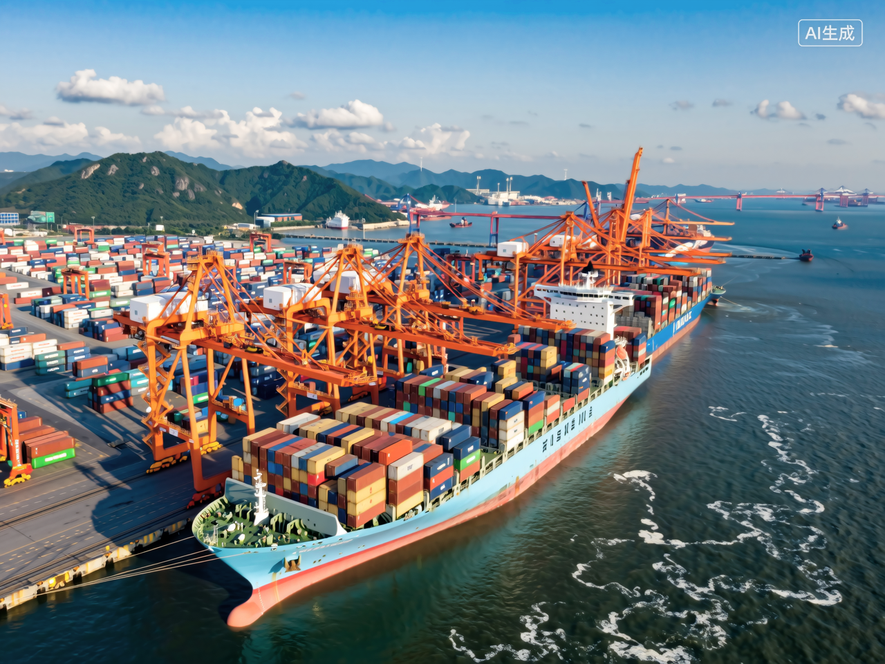 三台智能化卸船机精准落轨 福州港再添“智慧重器”