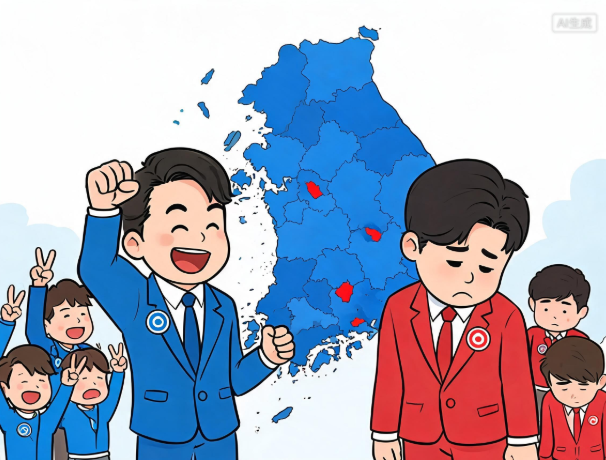 韩媒：韩国地方选举 执政党锁定胜局