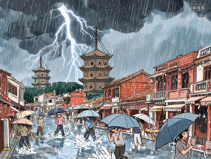 今日泉州雨势加强 下午局地有雷电 考生做好防范准备
