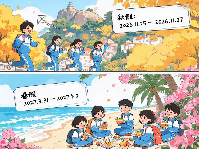 厦门首个中小学春秋假定了